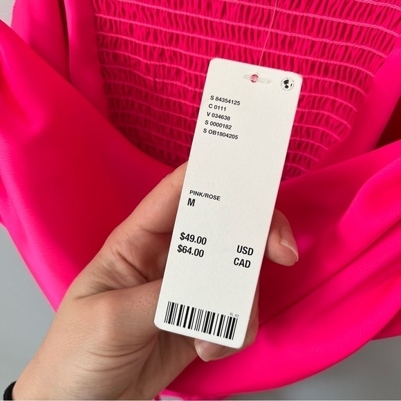 Urban Outfitters Silence + Noise Mimi Cowl Neck Barbie Pink Halter Top Sz M NWT - Picture 13 of 16